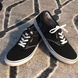 LOW TOP BLACK VANS-size 5- excellent condition! ‼️
